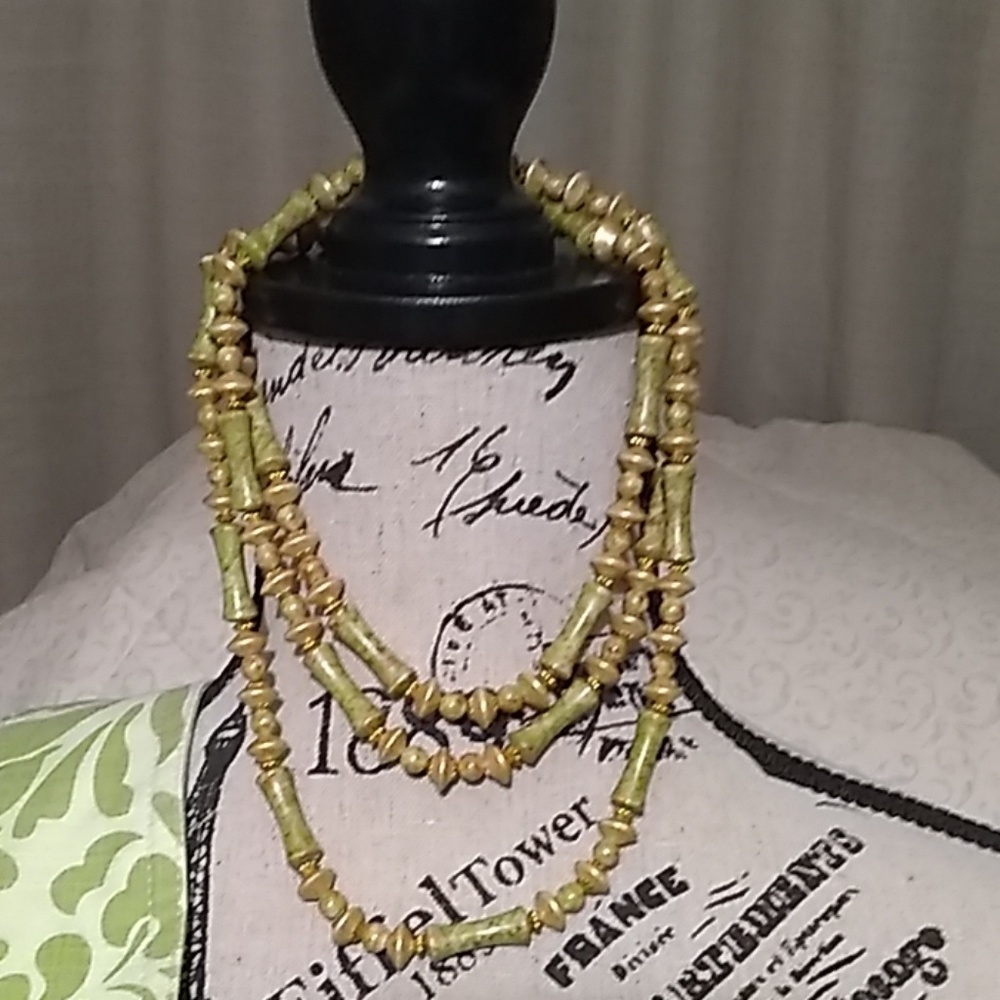 Gold & Green Necklace